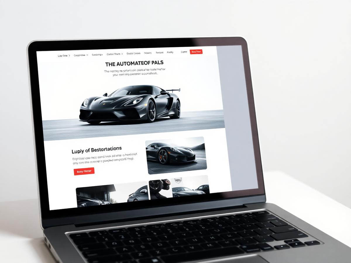 Motor Prime website mockup