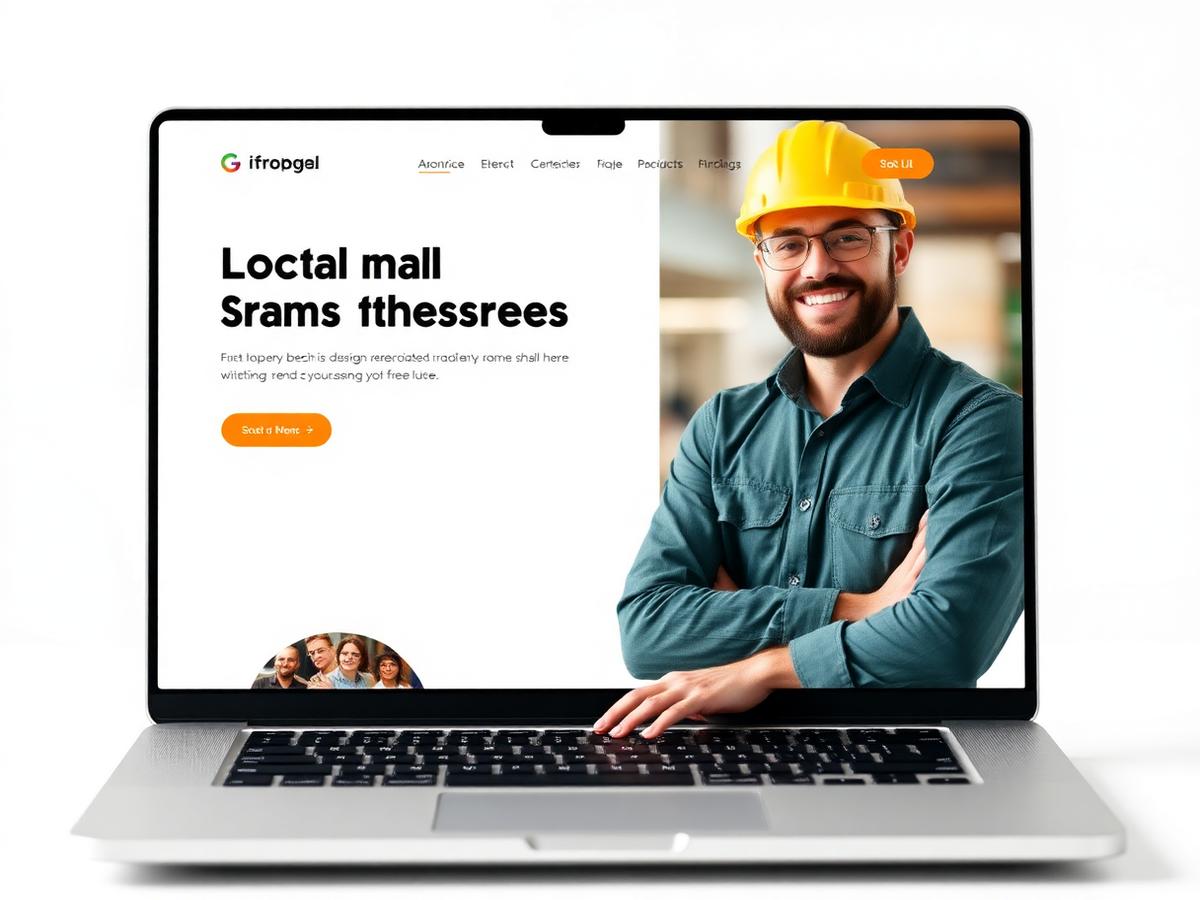 Ironworks Trades website mockup